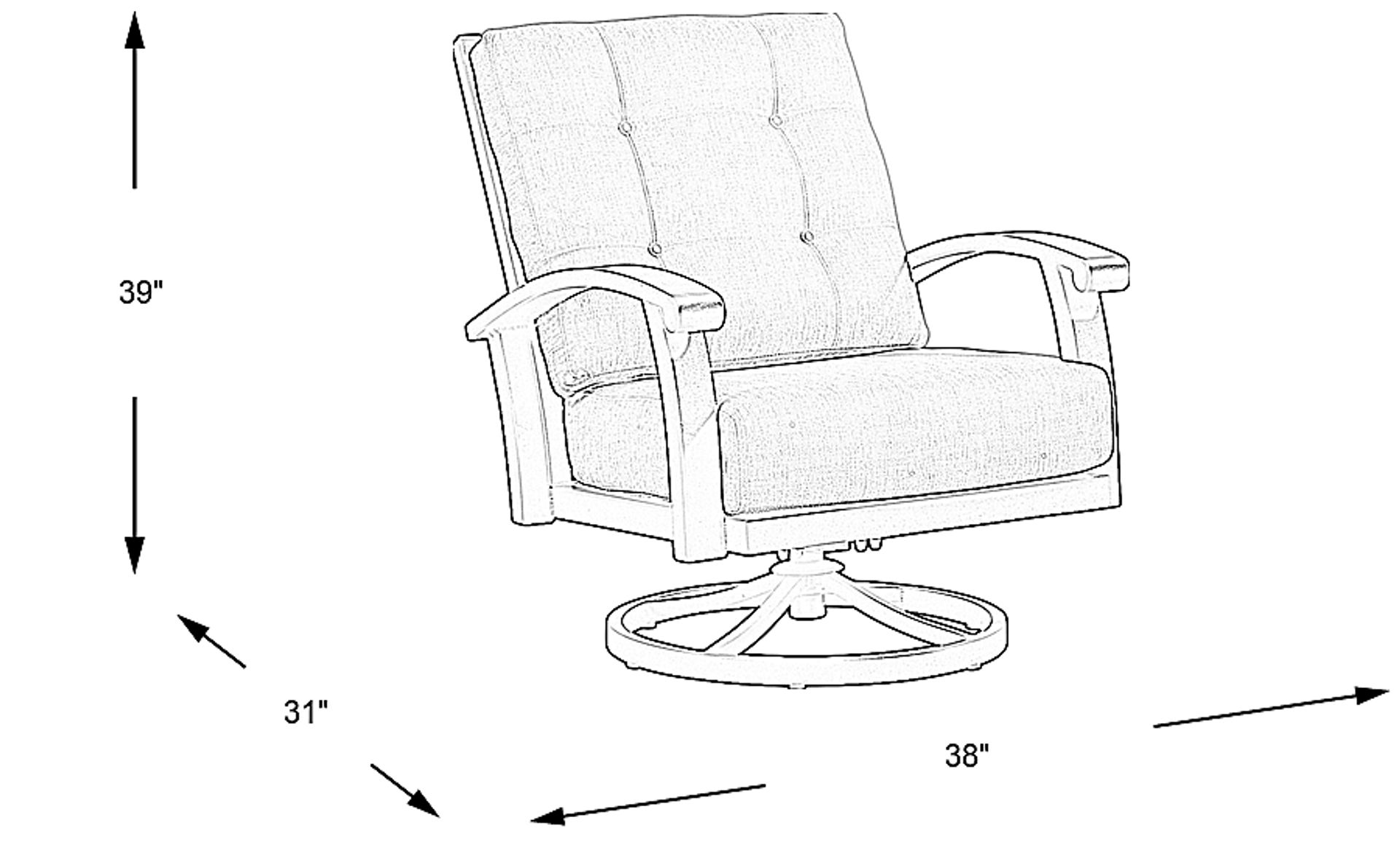 Dimension Image. Please refer to the Dimension Tab on this page for dimension details.