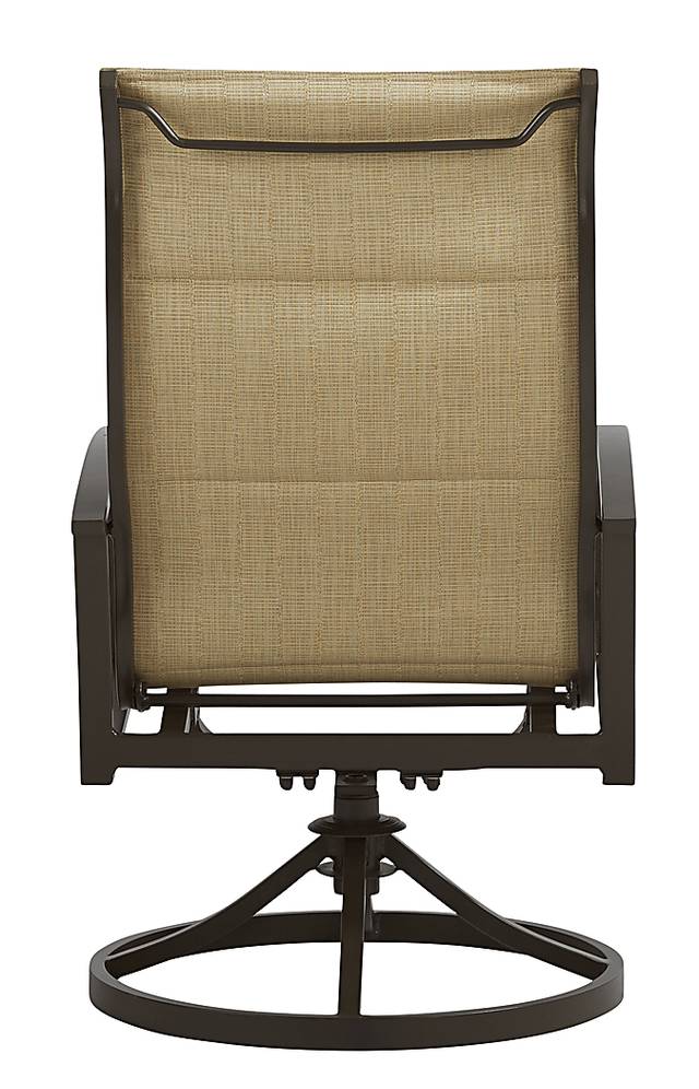 Lake Breeze Aged Bronze Outdoor Swivel Sling Dining Chair - Thumbnail - Image 3