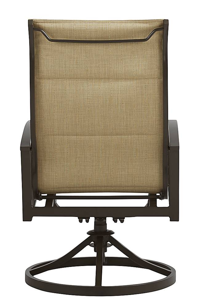 Lake Breeze Aged Bronze Outdoor Swivel Sling Dining Chair - Thumbnail - Image 3
