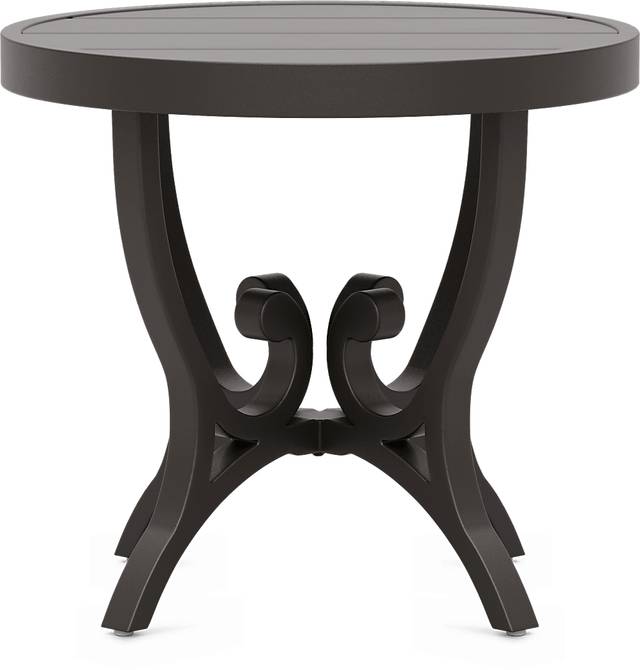Lake Breeze Aged Bronze Round Outdoor End Table - Thumbnail - Image 2
