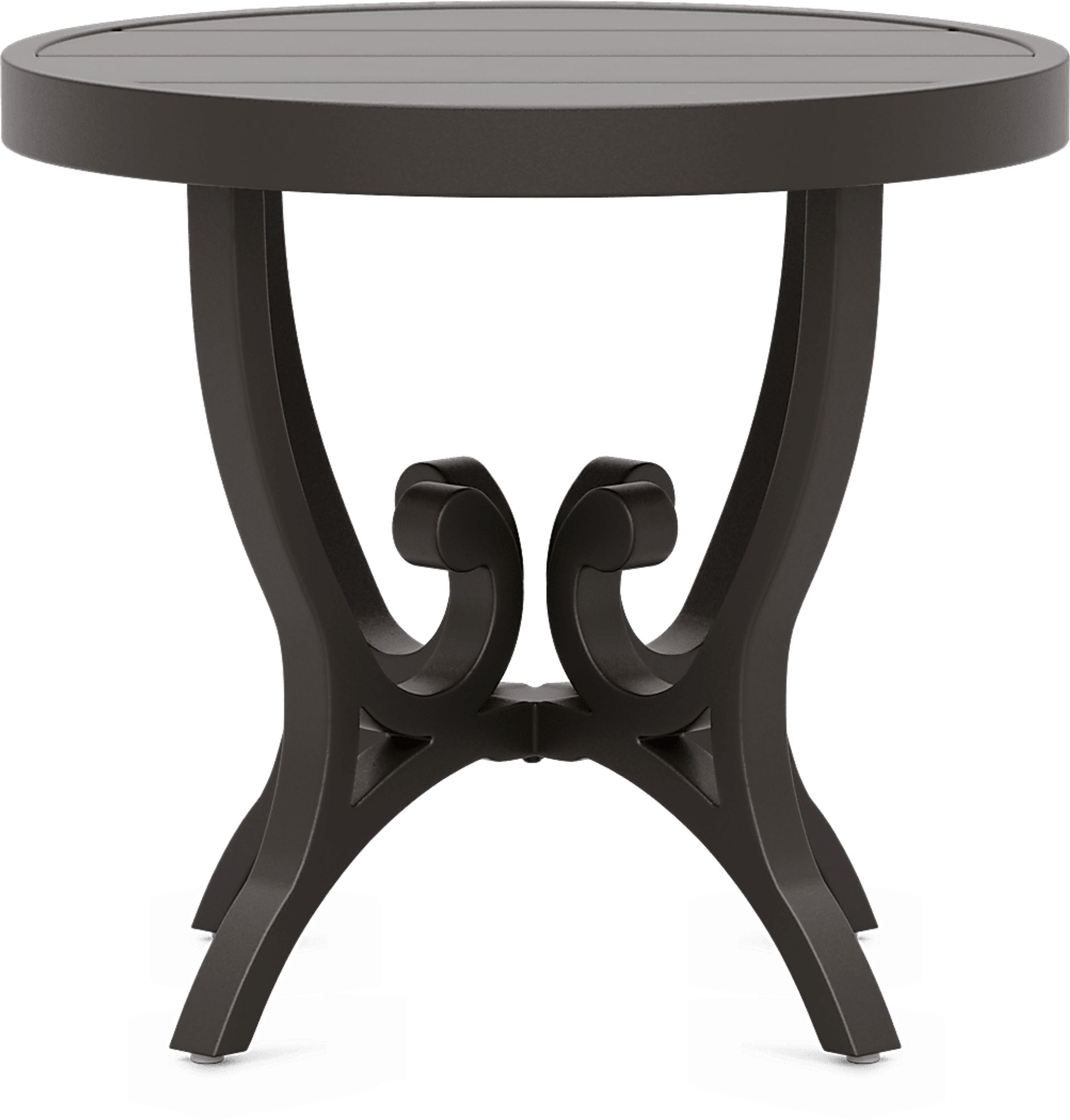 Lake Breeze Aged Bronze Round Outdoor End Table - Image 2