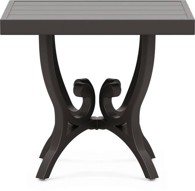 Lake Breeze Aged Bronze Square Outdoor End Table - Thumbnail - Image 2