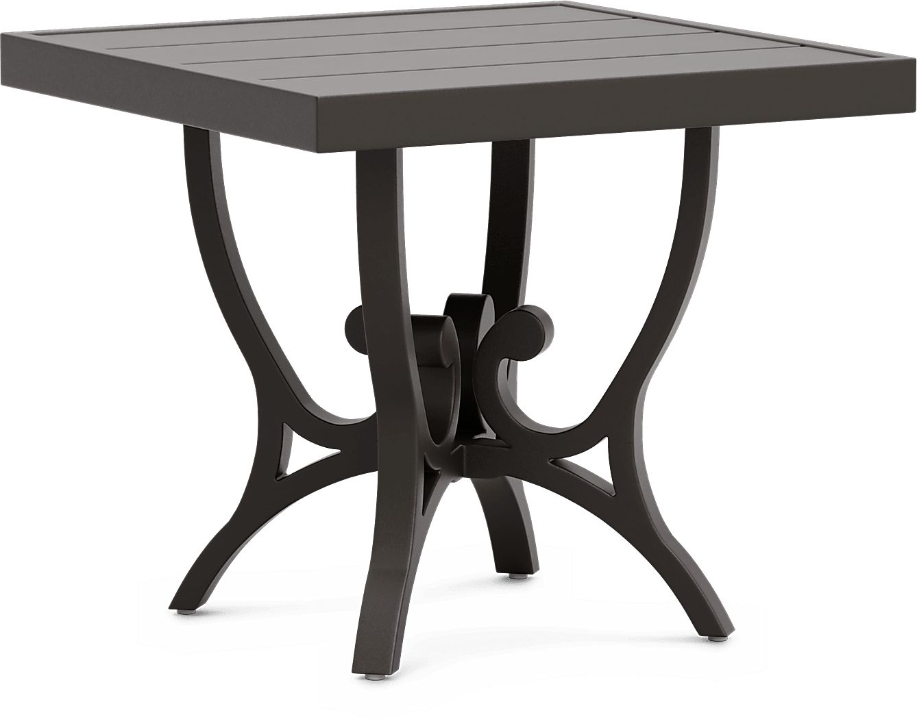 Lake Breeze Aged Bronze Square Outdoor End Table