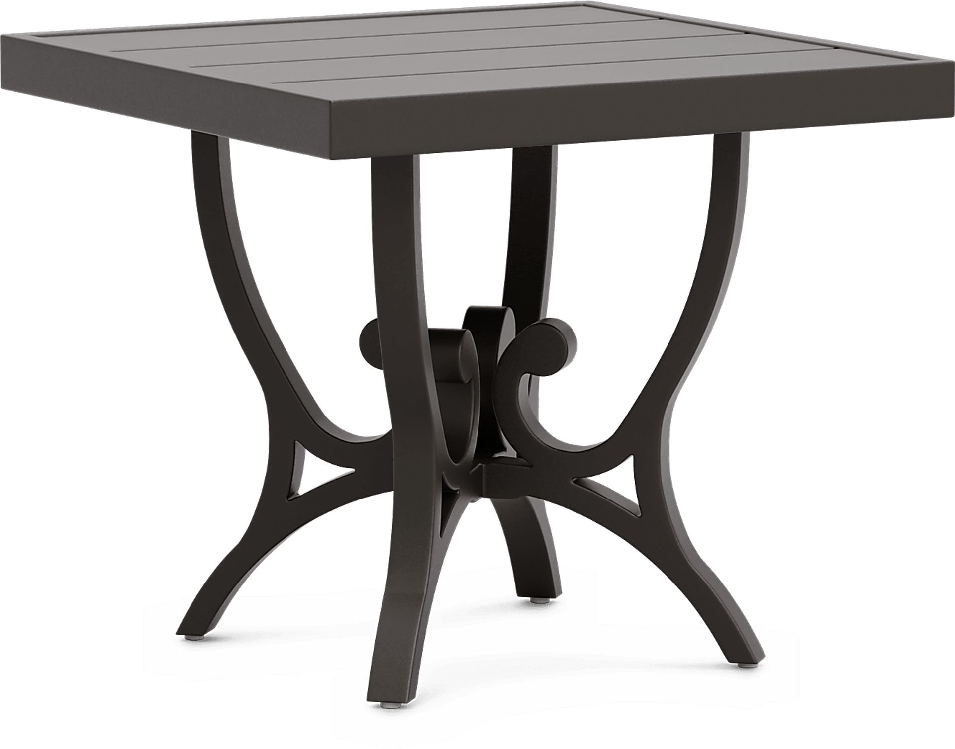 Lake Breeze Aged Bronze Square Outdoor End Table - Image 1
