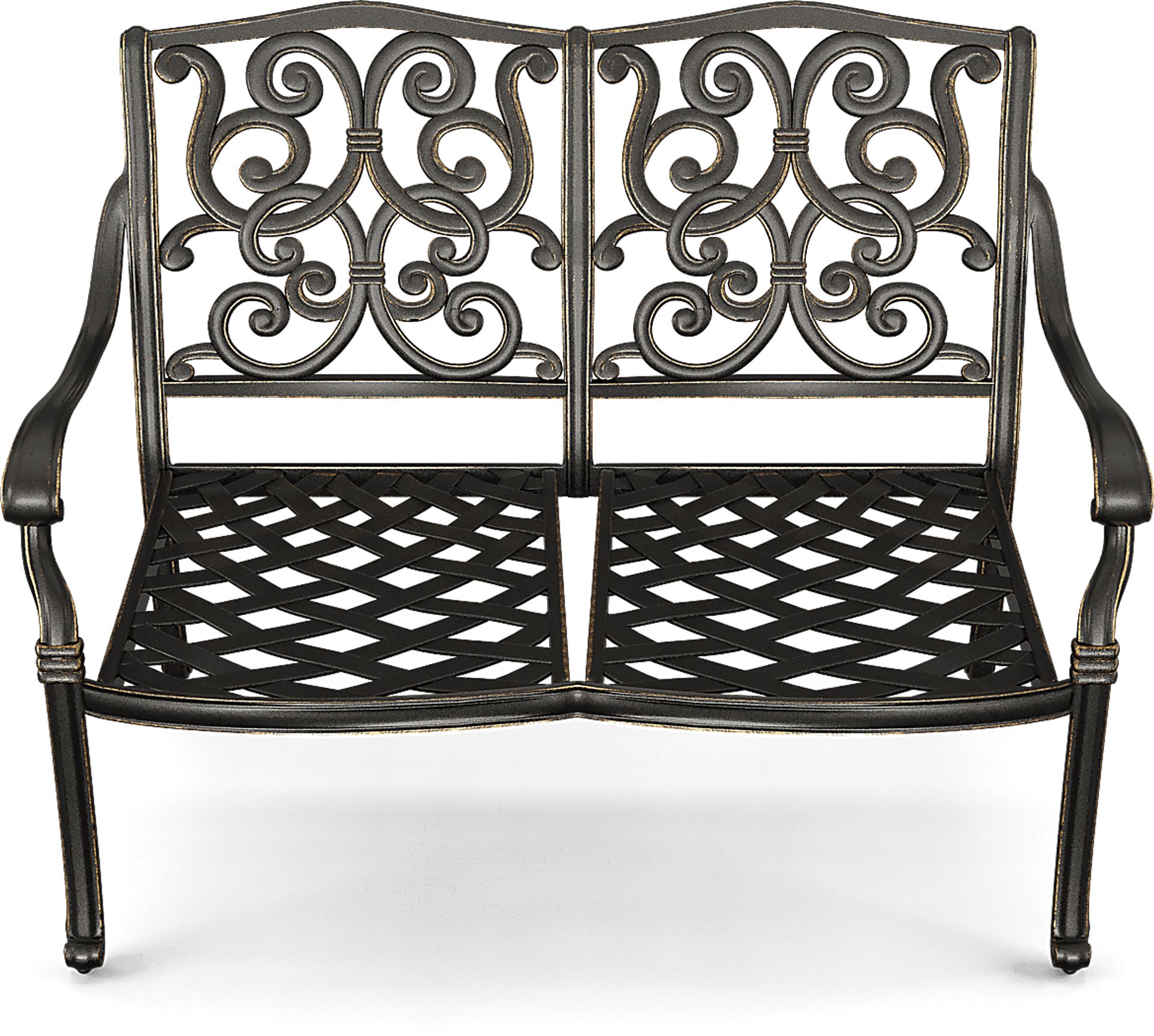 Lake Como Antique Bronze Outdoor Bench - Image 4