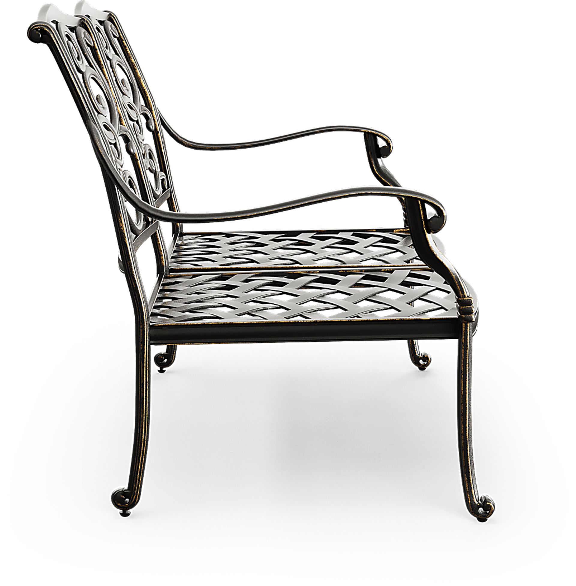Lake Como Antique Bronze Outdoor Bench - Image 5