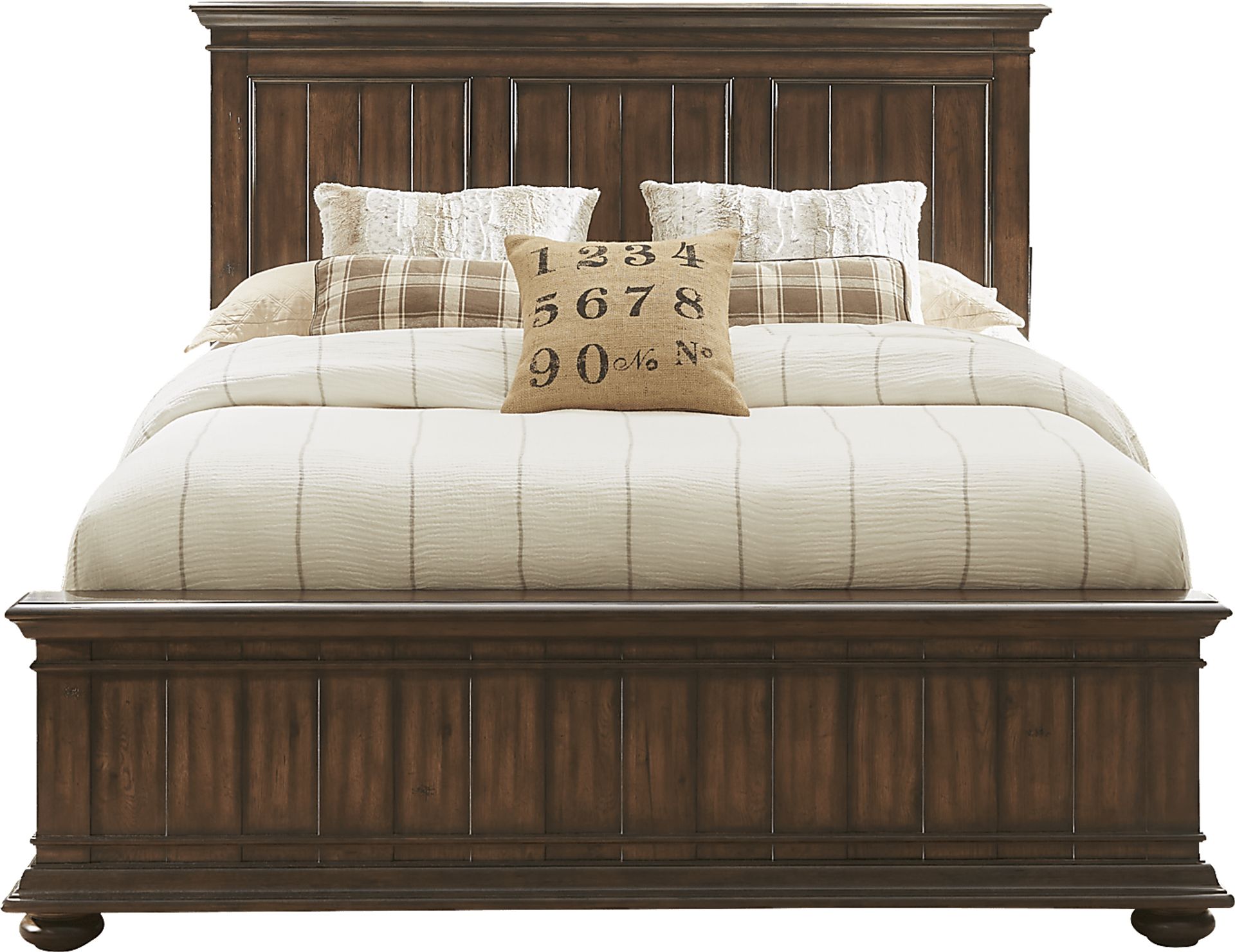 Cindy Crawford Home Lake Hills Brown 3 Pc Queen Panel Bed - Image 1