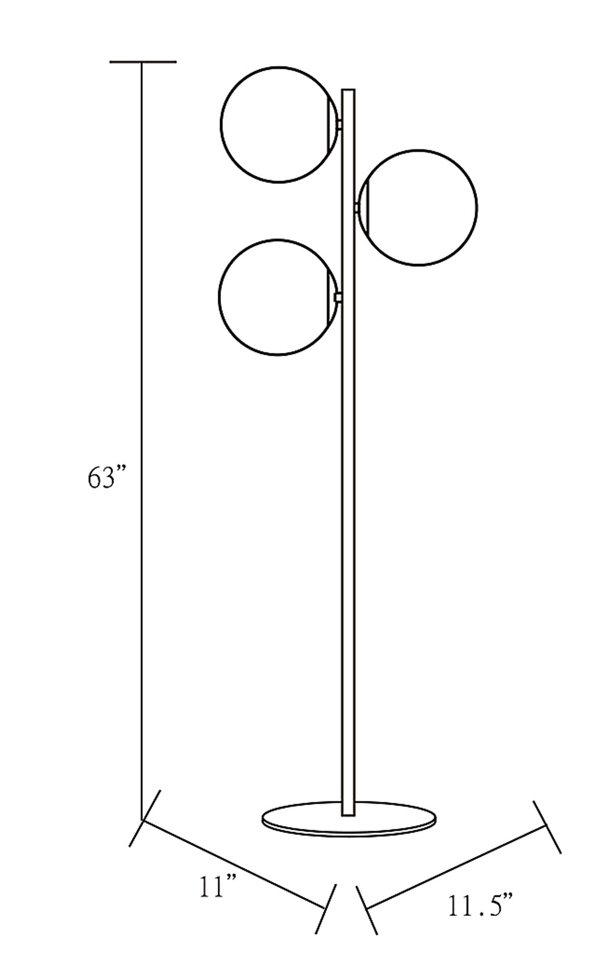 Lake Jacob Cove Gold Floor Lamp - Image 3