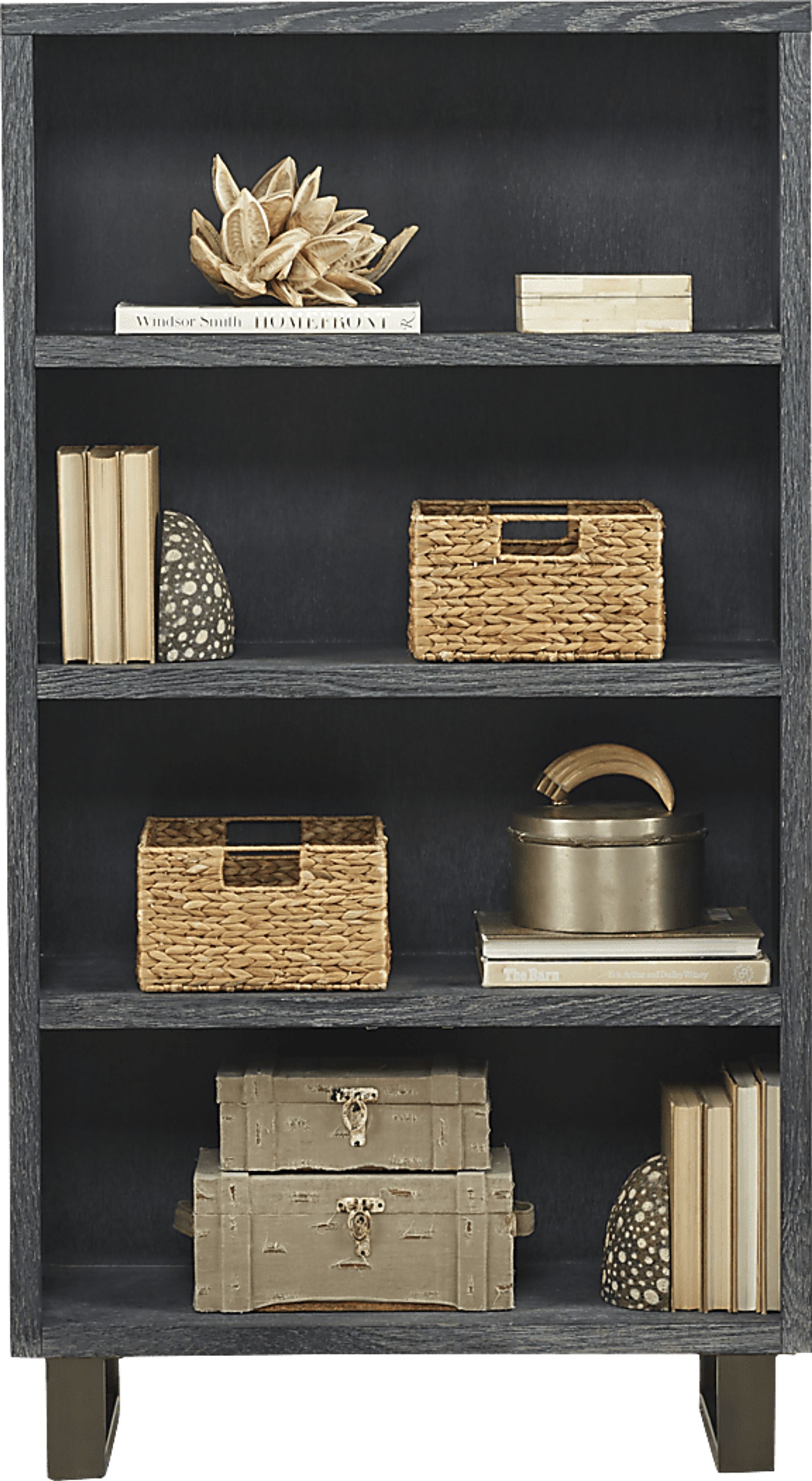 Lake Ridge Black 4 Shelf Bookcase - Image 1