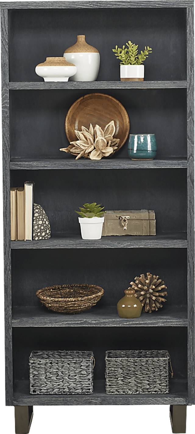 Lake Ridge Black 5 Shelf Bookcase - Thumbnail - Image 1