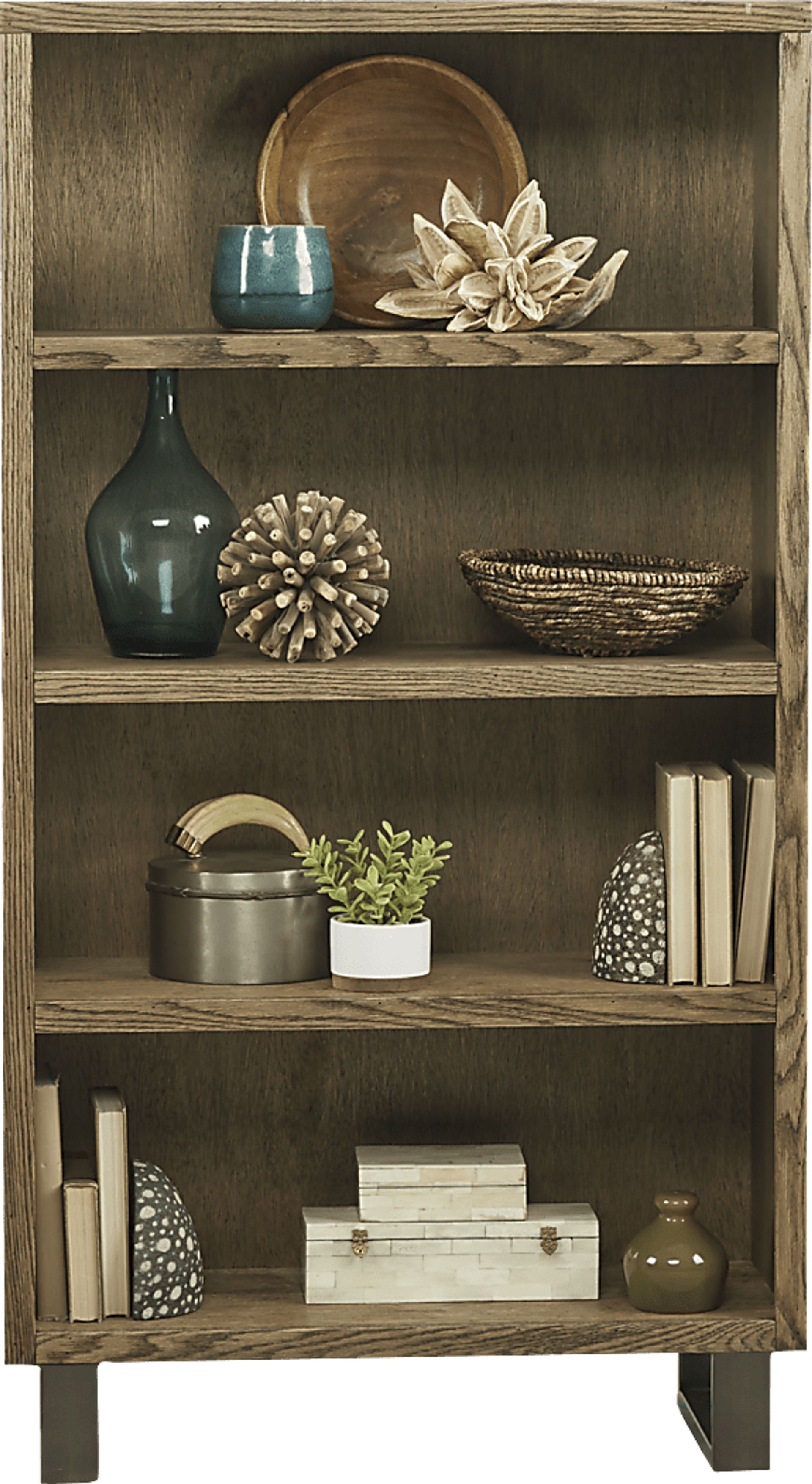 Lake Ridge Brown 4 Shelf Bookcase - Image 1