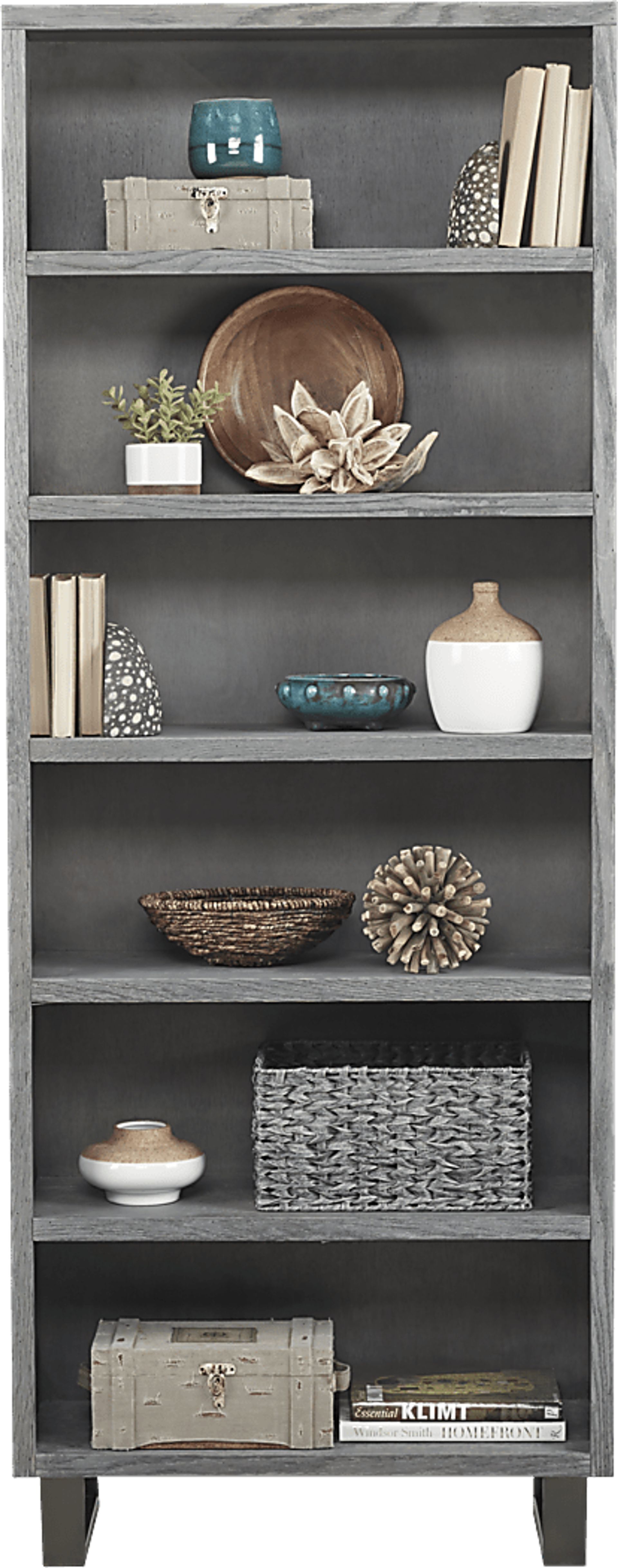 Lake Ridge Gray 6 Shelf Bookcase - Image 1