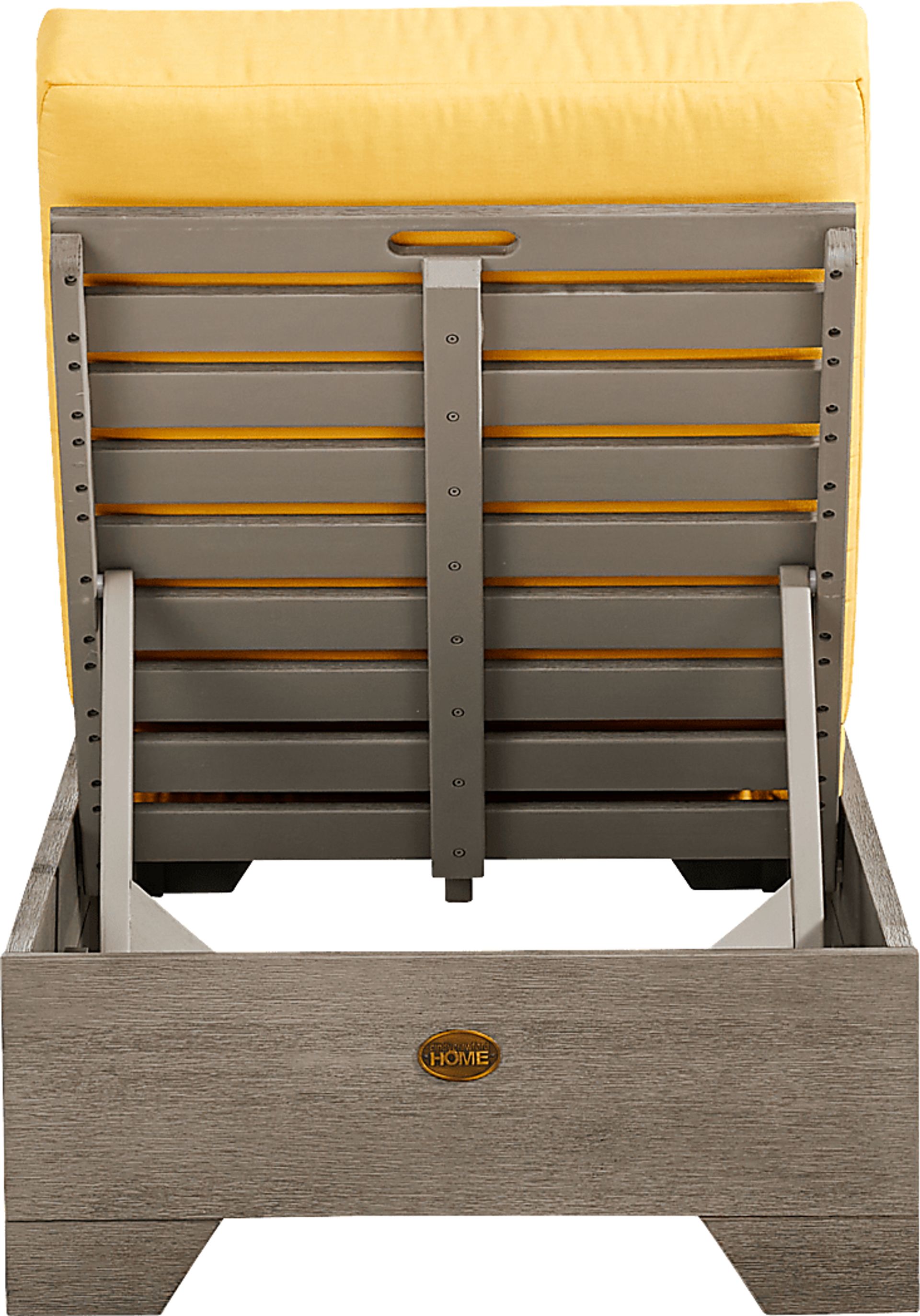 Lake Tahoe Gray Outdoor Chaise with Buttercup Cushions - Image 2