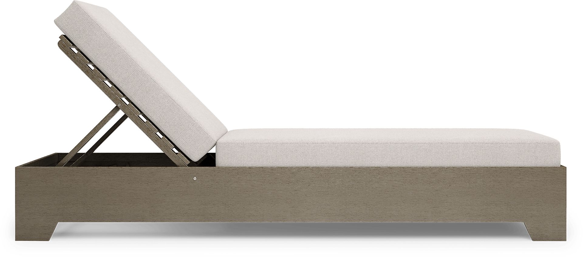 Lake Tahoe Gray Outdoor Chaise with Seagull Cushions - Image 4