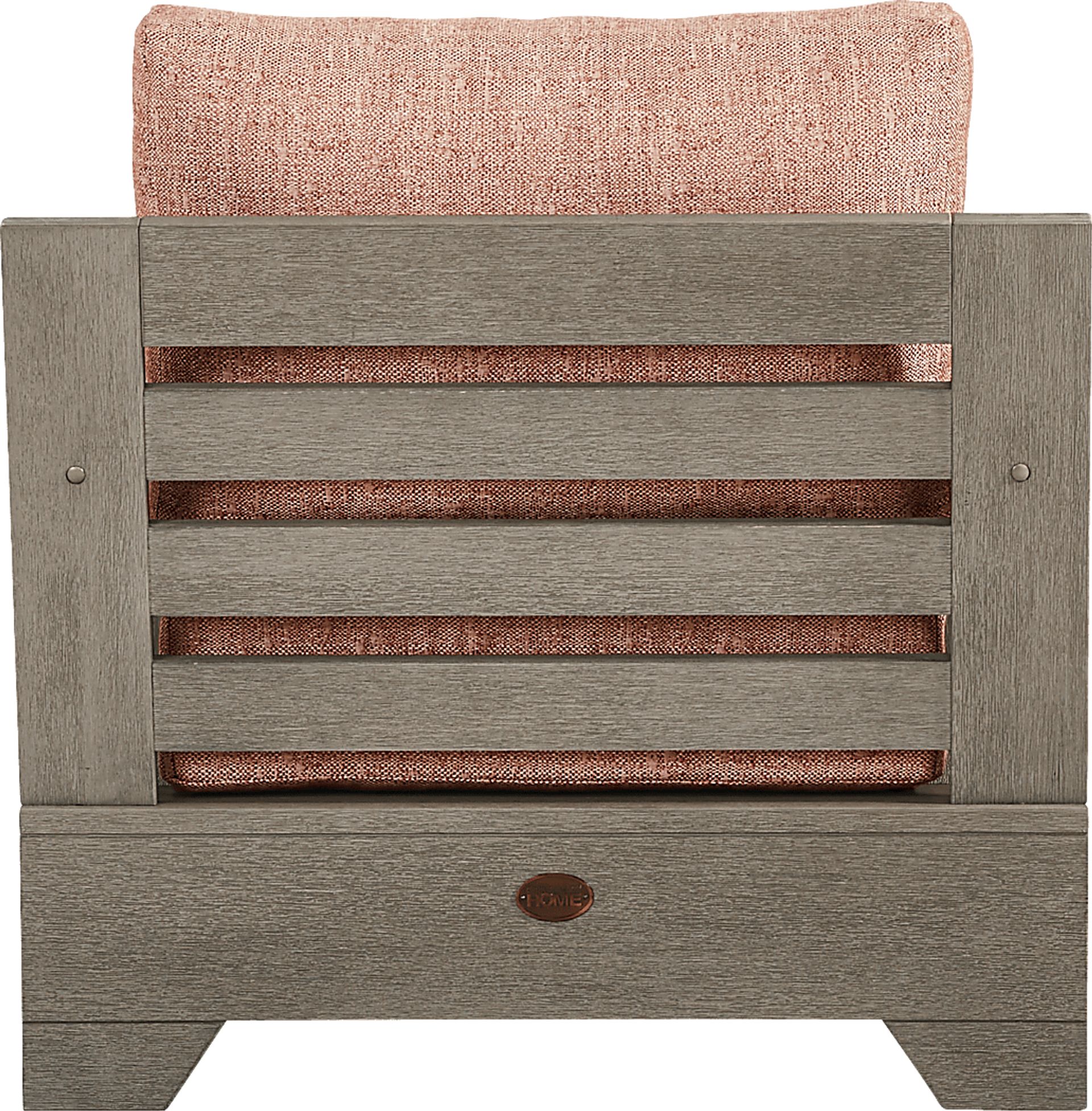 Lake Tahoe Gray Outdoor Club Chair with Terracotta Cushions - Image 3