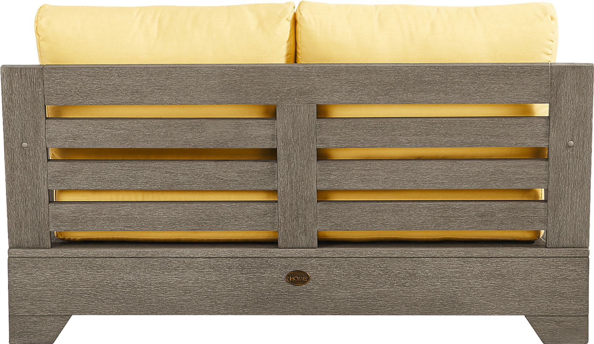Lake Tahoe Gray Outdoor Loveseat with Buttercup Cushions - Image 3