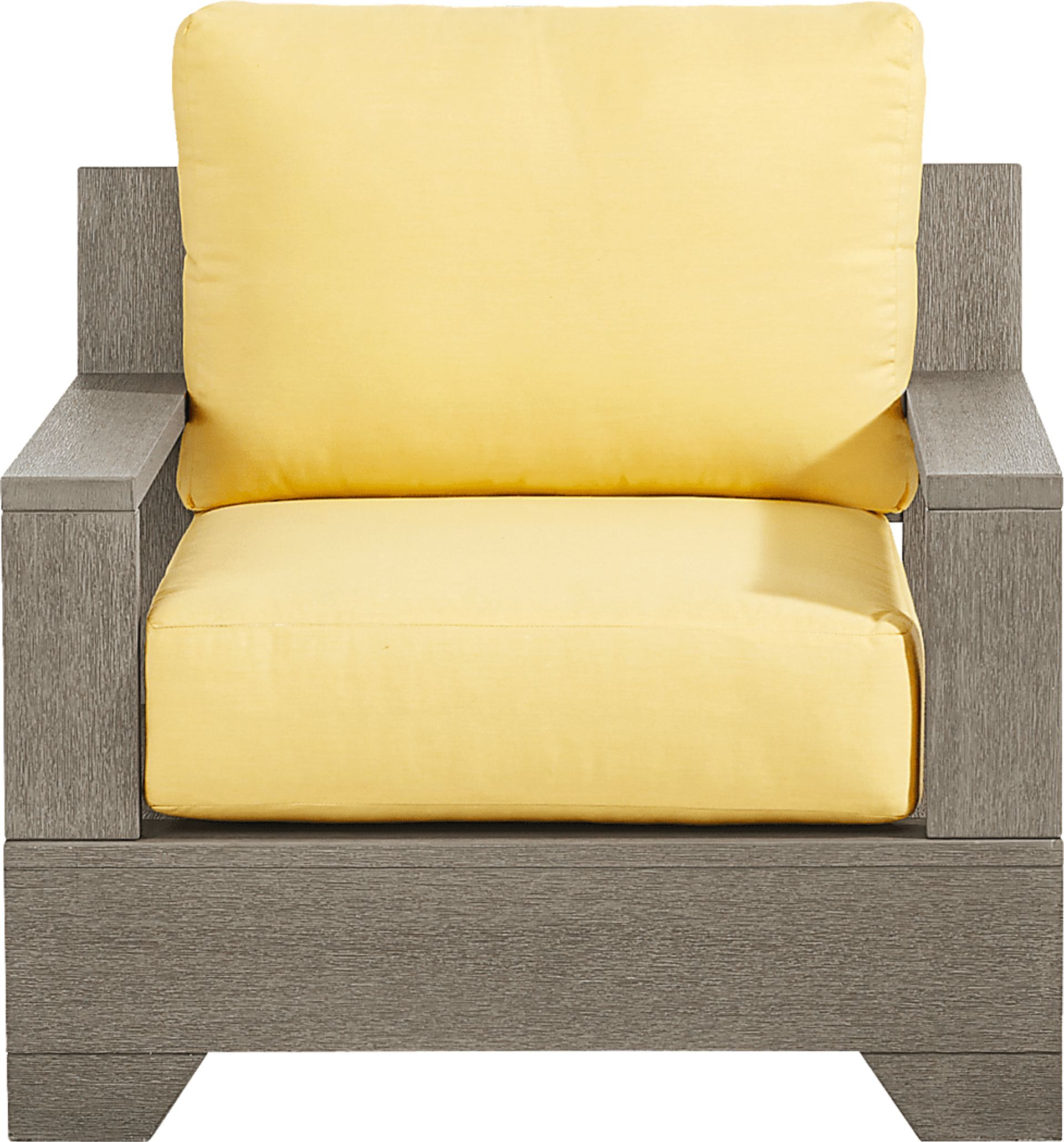 Lake Tahoe Gray Outdoor Club Chair with Buttercup Cushions - Image 2