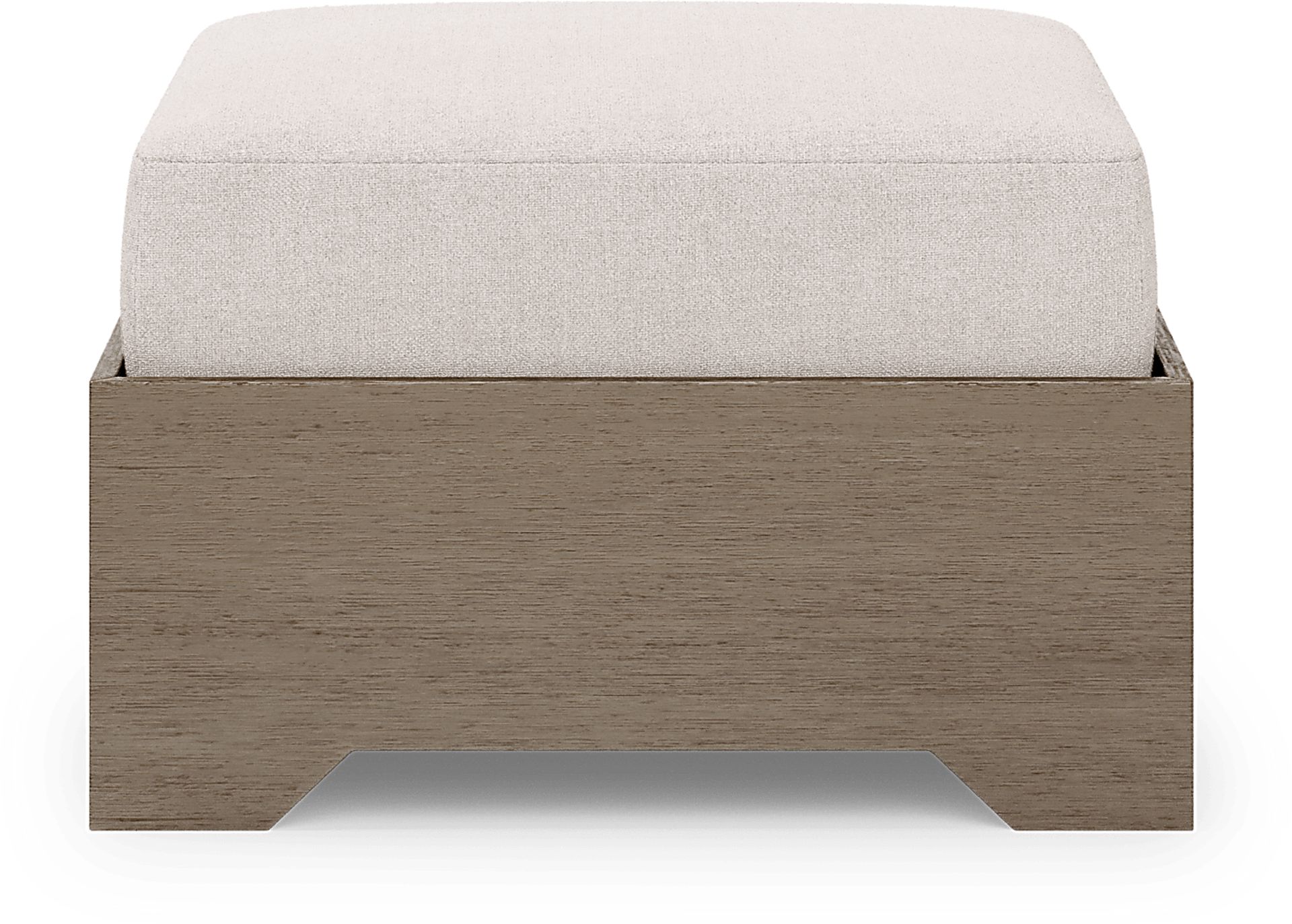 Lake Tahoe Gray Outdoor Ottoman with Seagull Cushion - Image 2
