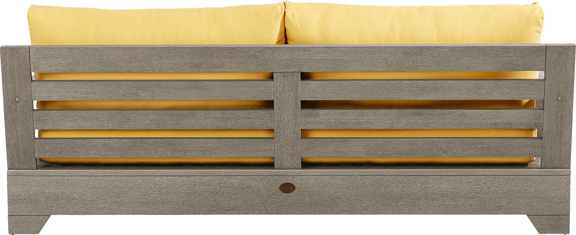 Lake Tahoe Gray Outdoor Sofa with Buttercup Cushions - Image 3