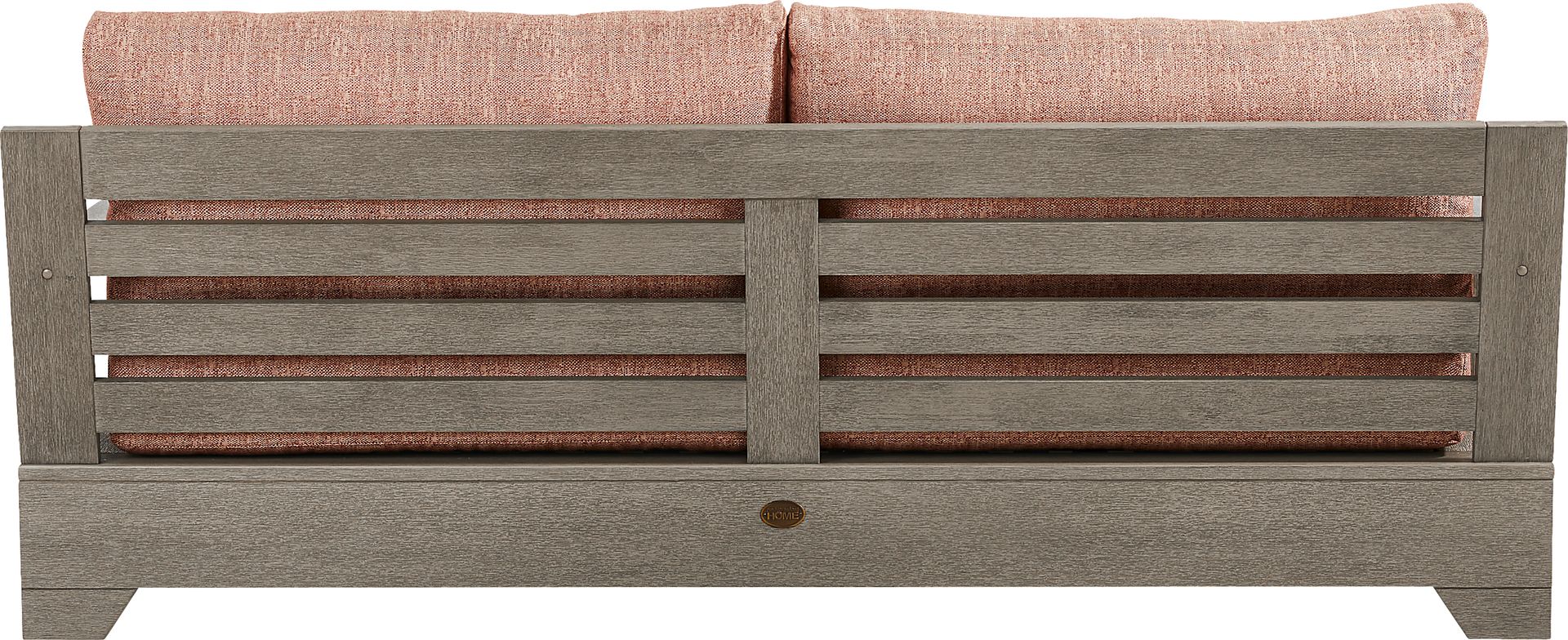 Lake Tahoe Gray Outdoor Sofa with Terracotta Cushions - Image 3