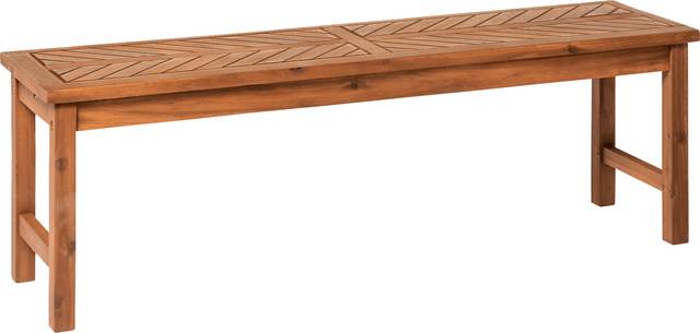 Lake Tana Brown Outdoor Dining Bench - Thumbnail - Image 1