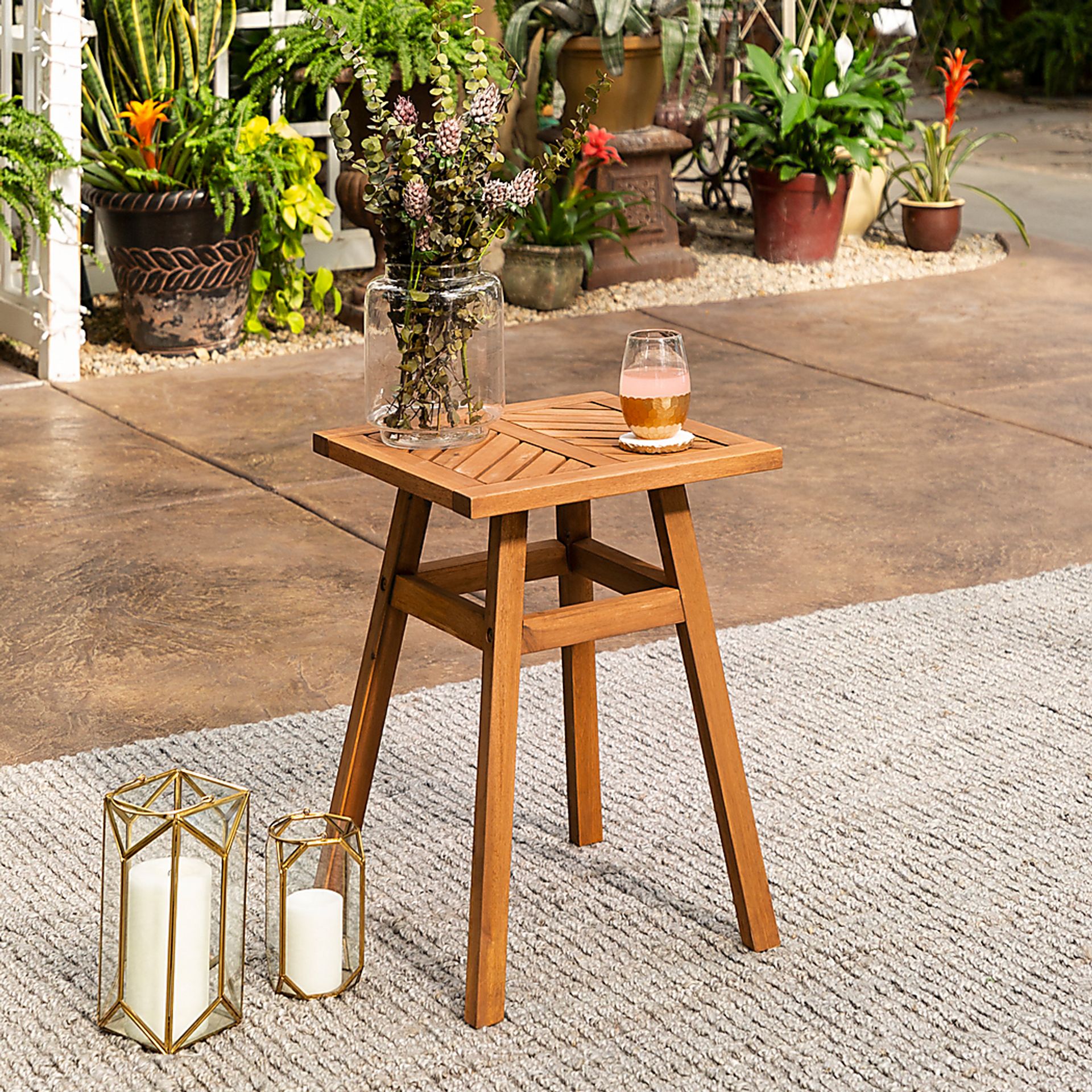 Lake Tana Brown Outdoor End Table - Image 4