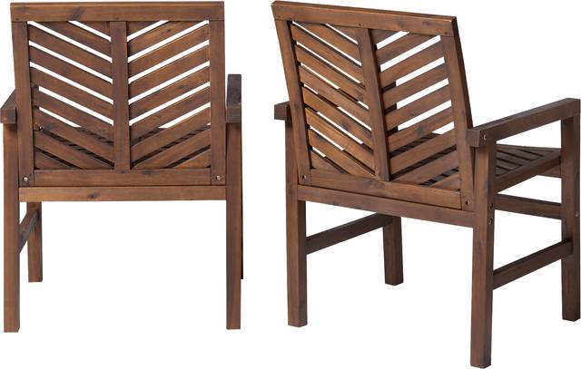 Lake Tana Dark Brown Outdoor Chair, Set of 2 - Thumbnail - Image 2