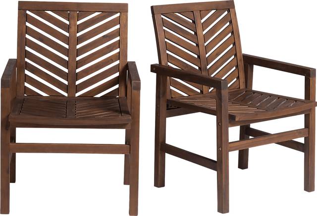 Lake Tana Dark Brown Outdoor Chair, Set of 2 - Thumbnail - Image 1