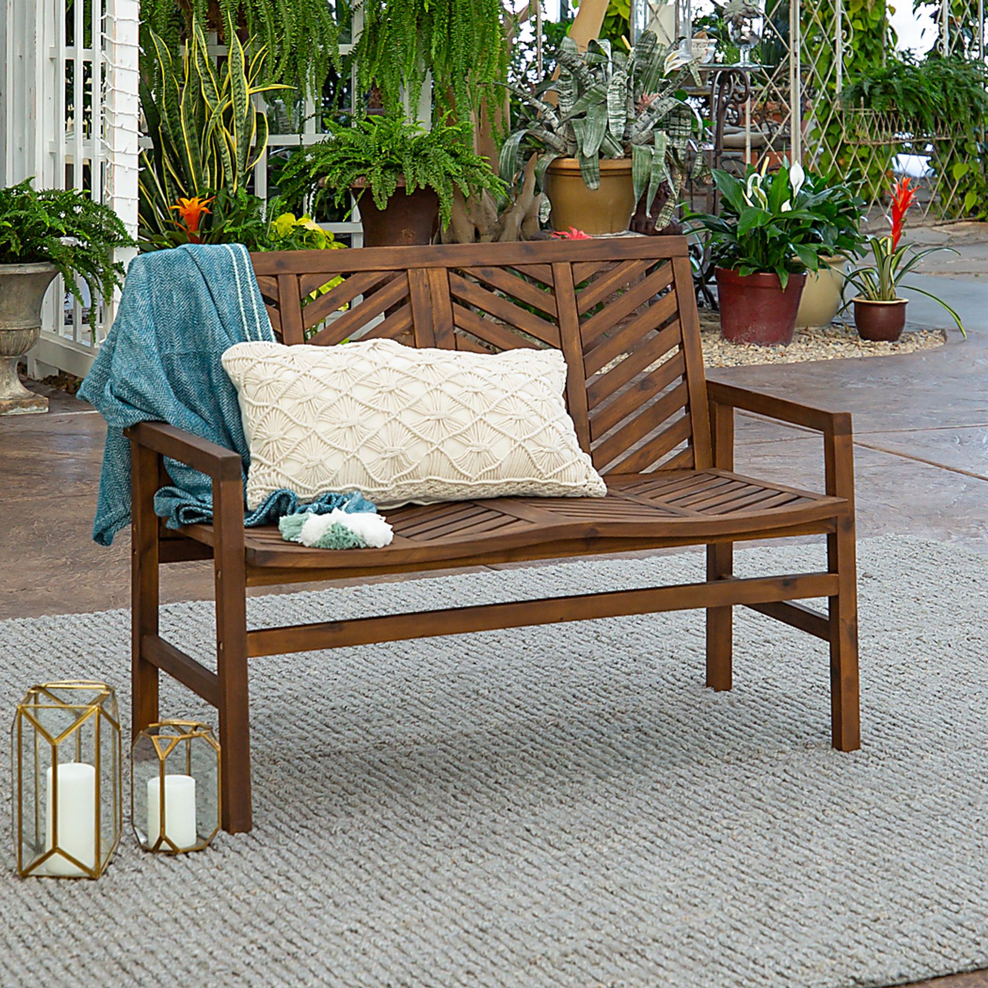Lake Tana Dark Brown Outdoor Loveseat - Image 5