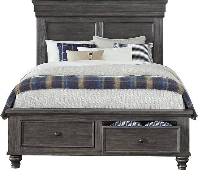 Lake Town Gray 5 Pc Queen Panel Bedroom with Storage - Thumbnail - Image 4