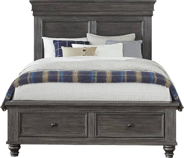 Lake Town Gray 5 Pc Queen Panel Bedroom with Storage - Thumbnail - Image 3