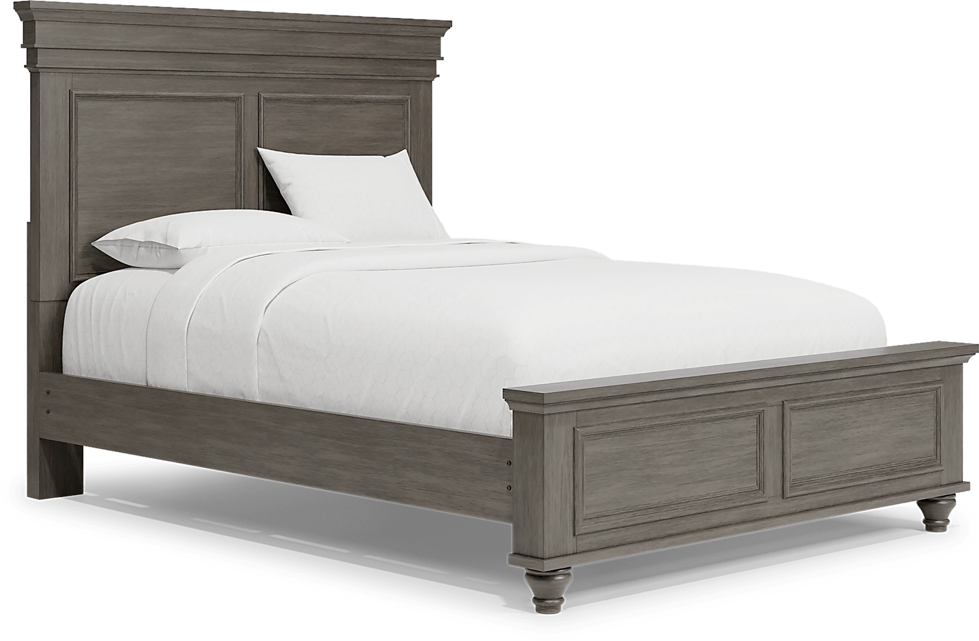 gray 3 pc queen panel bed