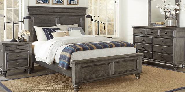 Lake Town Gray 5 Pc King Panel Bedroom - Thumbnail - Image 2
