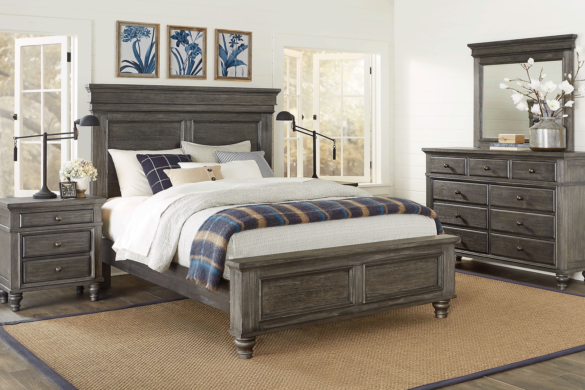 Lake Town Gray 7 Pc Queen Panel Bedroom - Image 2