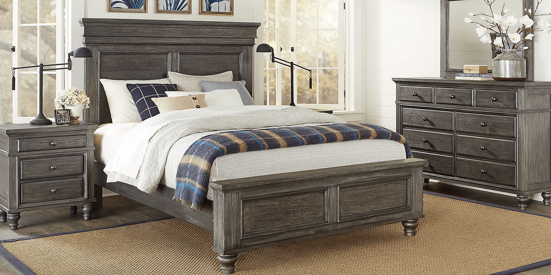 Lake Town Gray 8 Pc King Panel Bedroom - Image 2