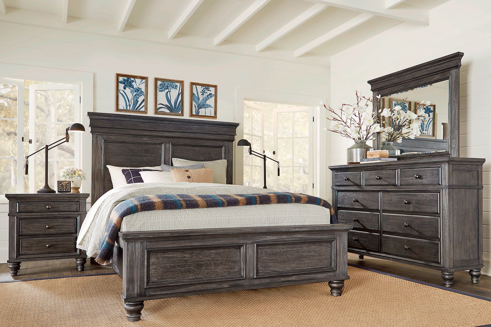 Lake Town Gray 8 Pc Queen Panel Bedroom - Image 1