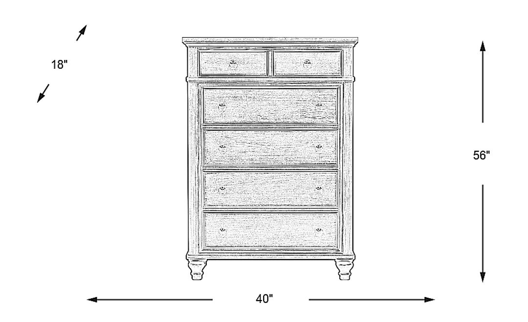 Lake Town Gray Chest