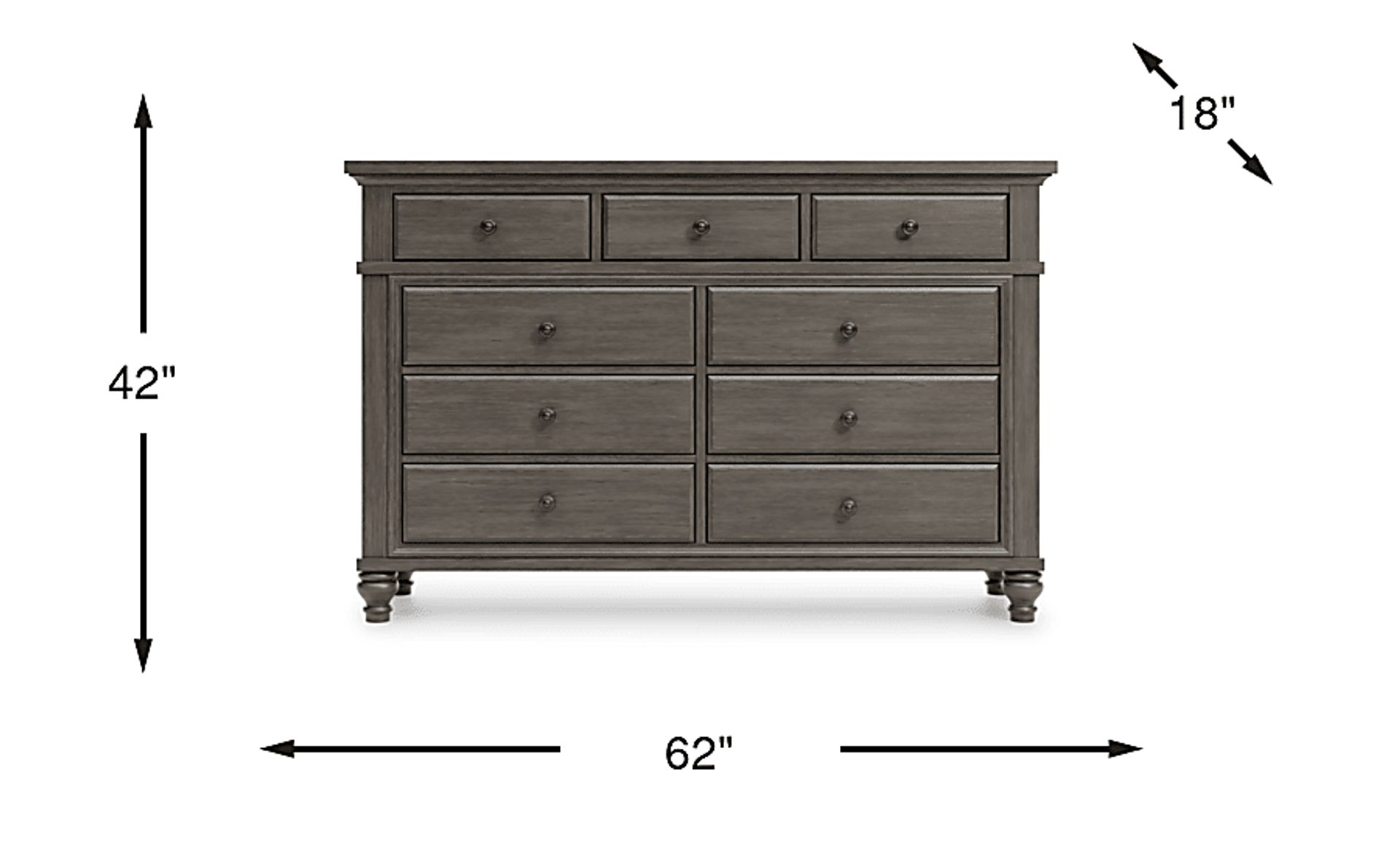 Dimension Image. Please refer to the Dimension Tab on this page for dimension details.