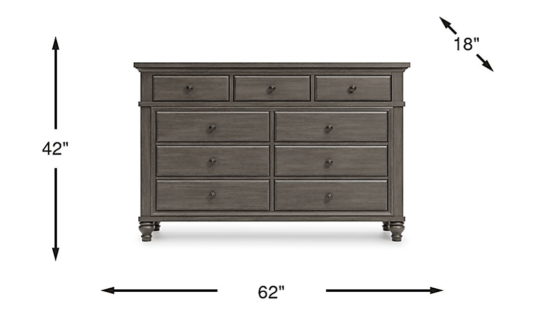 Lake Town Gray Dresser