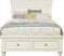 Lake Town Off-White 7 Pc King Panel Bedroom with Storage