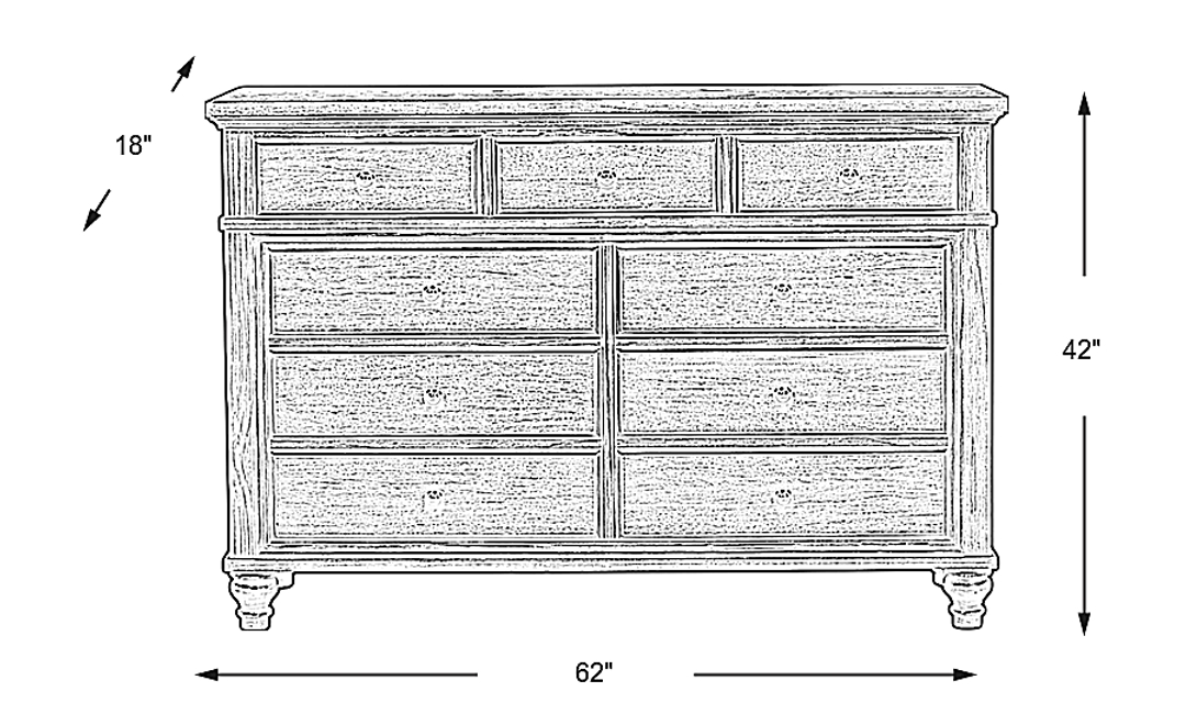 Lake Town Off-White Dresser