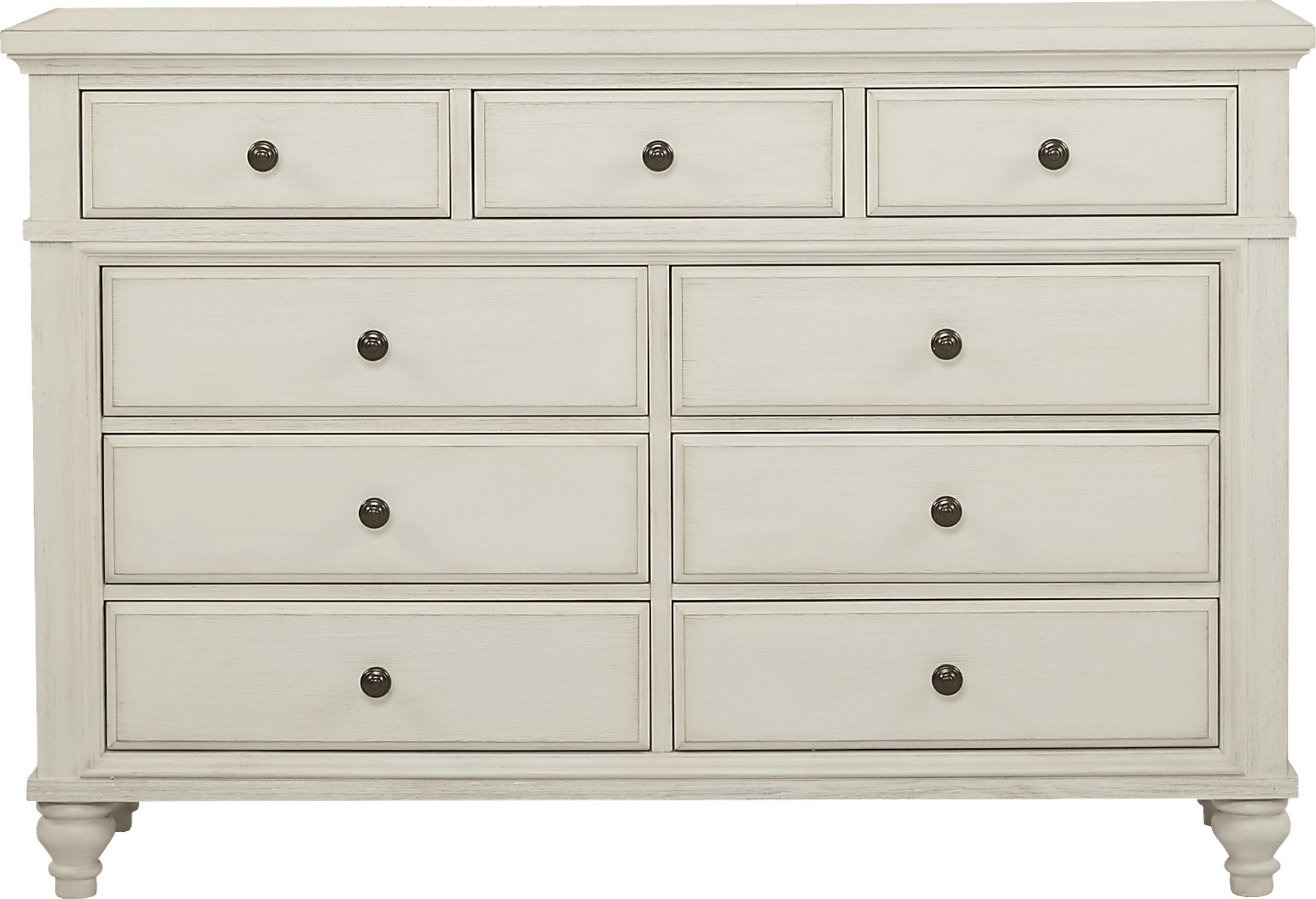 Lake Town Off-White 7 Pc King Panel Bedroom with Storage - Image 6