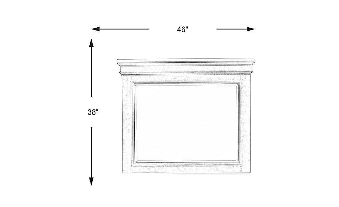 Lake Town Off-White Mirror