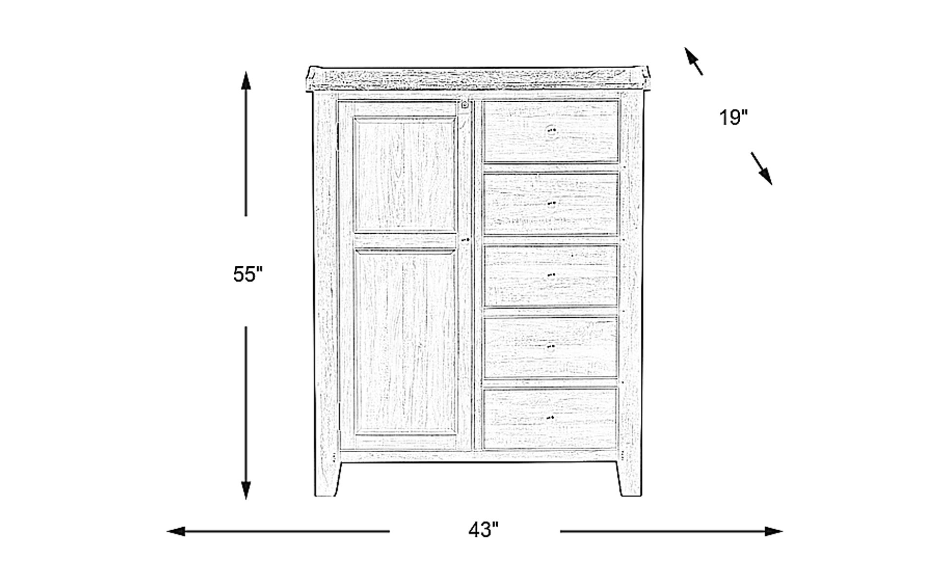 Dimension Image. Please refer to the Dimension Tab on this page for dimension details.