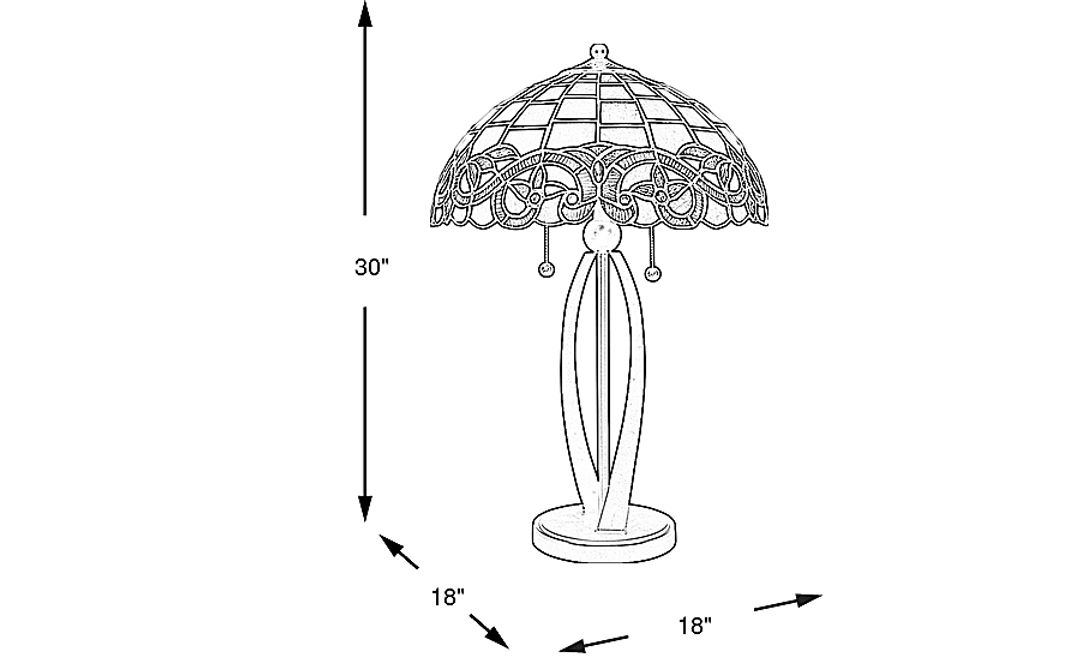 Lakeaire Lane Bronze Tiffany Table Lamp