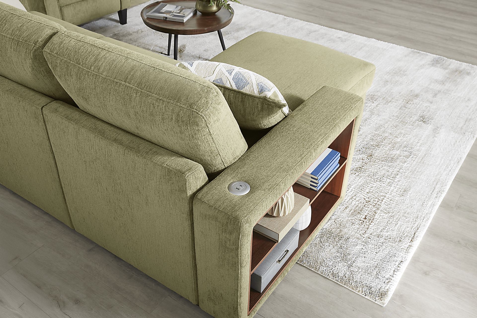 Laken Sage 3 Pc Sleeper Sectional Living Rooms - Image 8