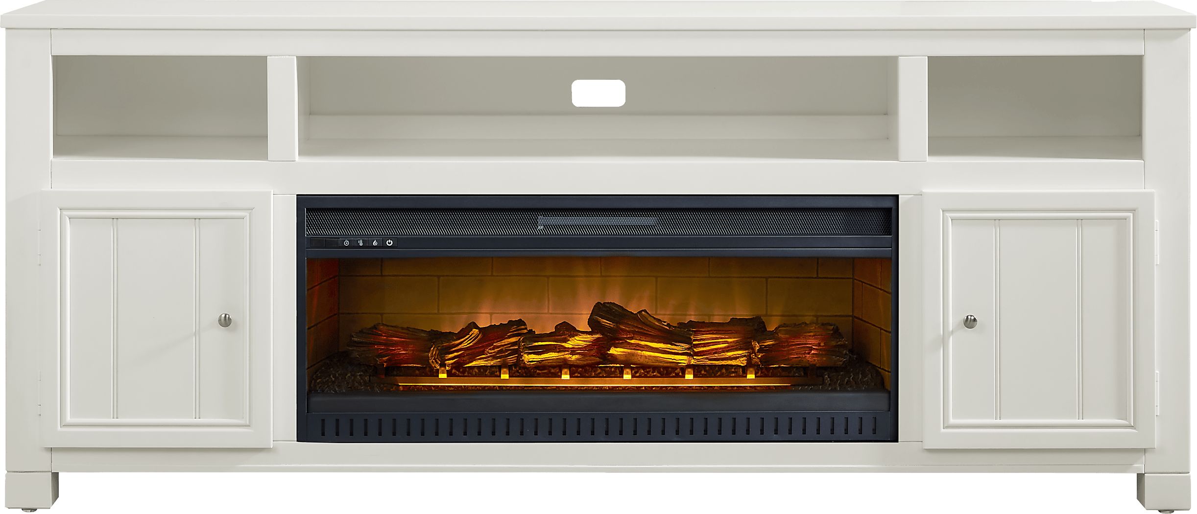 Lakeside Cottage White Colors,White 84 in. Console With Electric