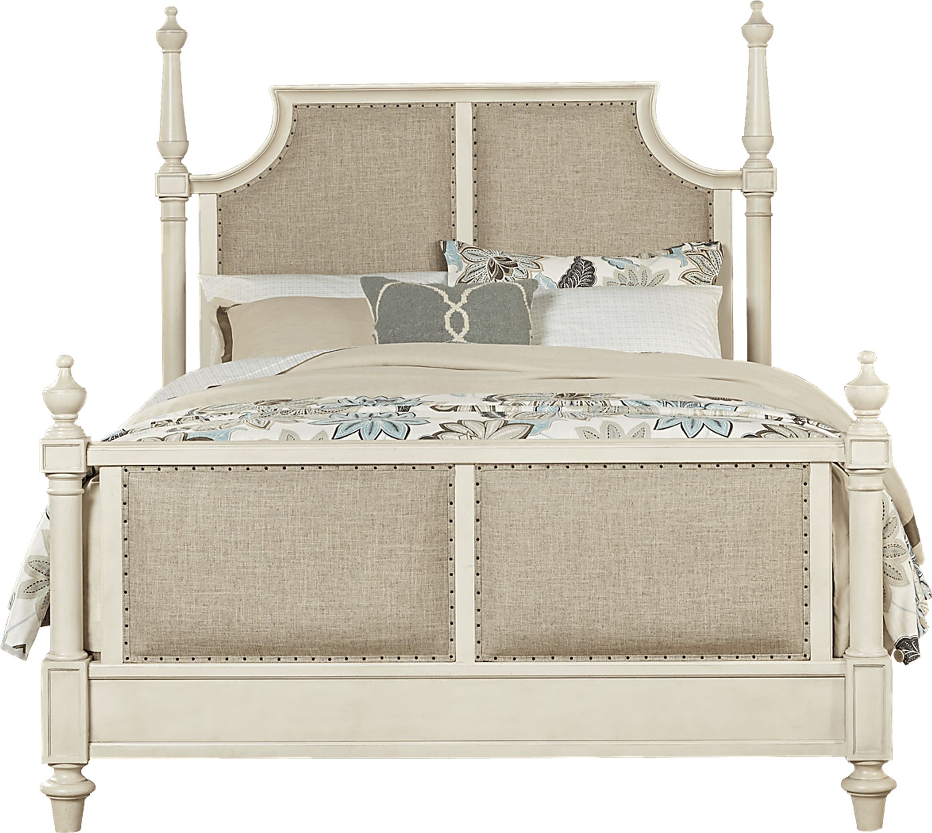 Lakeside Manor Linen 3 Pc King Low Poster Bed - Image 1