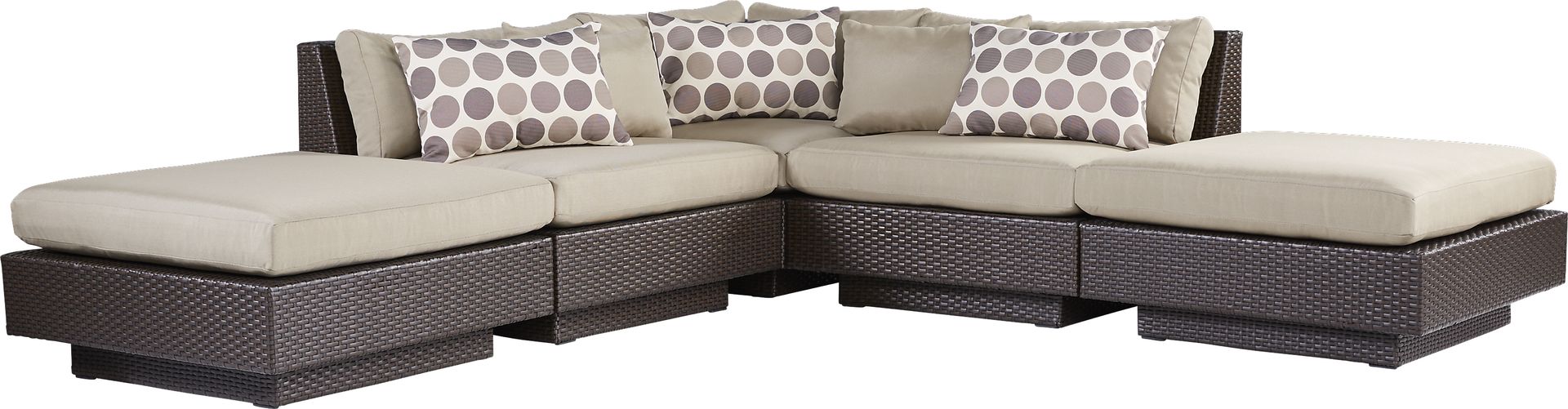 Lakeside Terrace Beige 5 Pc Sectional - Image 1