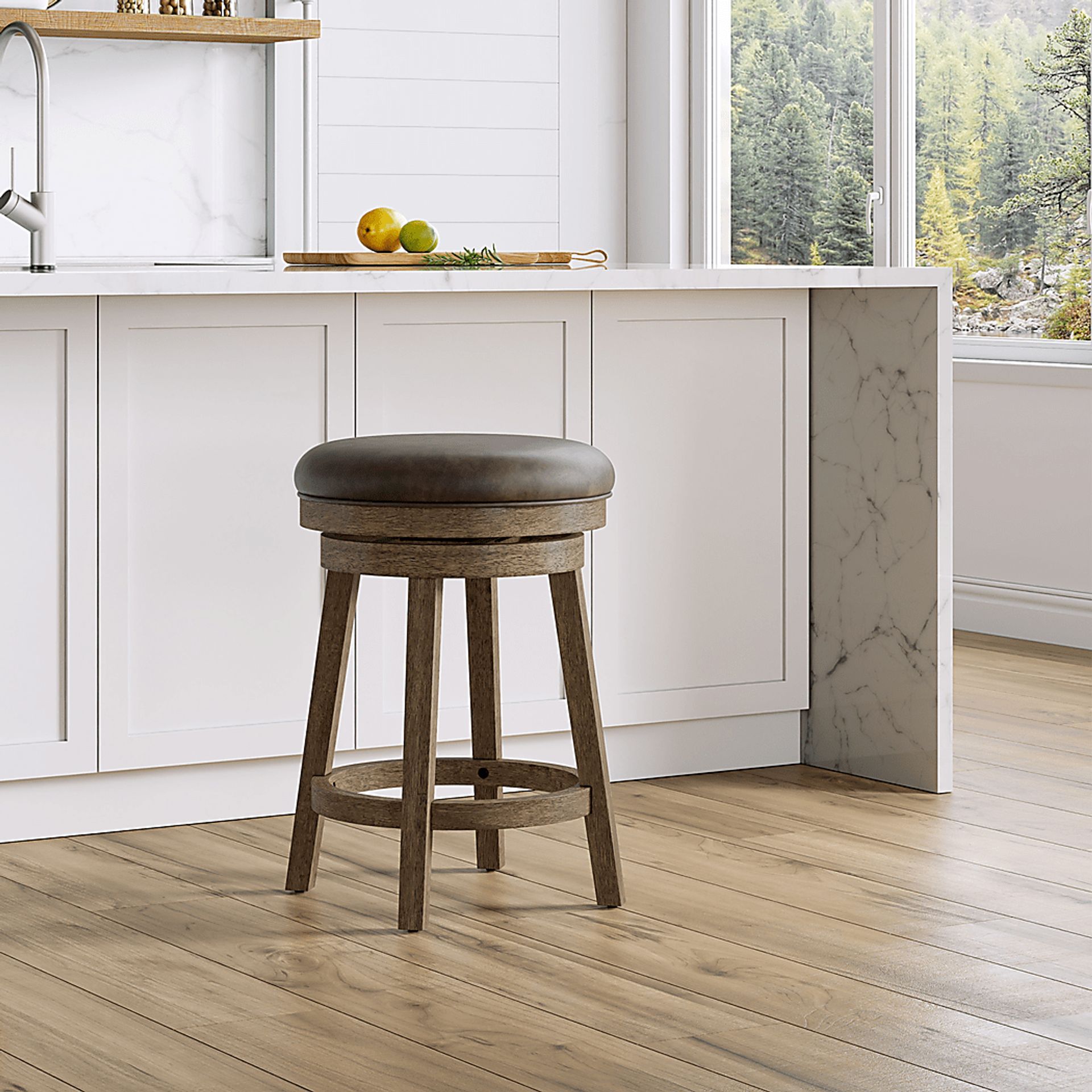 Lalage Brown Adjustable Swivel Stool - Image 4